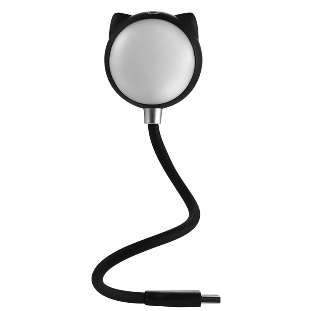 Черный DC 5V USB настольная лампа для защиты глаз сенсорный выключатель для кошек Гибкая лампа для чтения с Bluetooth динамиком настольная лампа Luminaria de mesa - Цвет корпуса: Черный