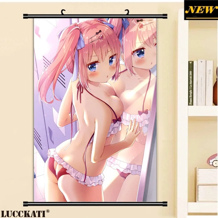 40X60 см Dengeki Moeoh бикини купальник бюстгальтер попка сексуальный лоли каплей мультфильм аниме Настенная картина плакат прокрутки холст живопись - Цвет: C