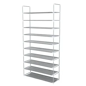 

Capacity 50 Pair 10 Tier Shoes Storage Organizer Space Saving Tower Rack Lightweight Shoes Rack With Armrest Stackable Closet