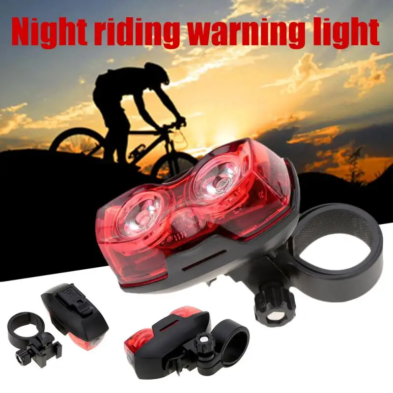 2LED Bright Bicycle Bike Safe Rear Tail Flashing Back Light Warning Lats