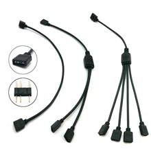 

5-24V 3 Pins RGB LED Connector 1 to 1 2 3 4 5 3pin Power Splitter Extension Cable for Computer Motherboard AURA RGB Tape Lights