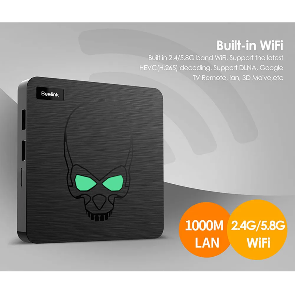 Beelink GT-King tv Box Amlogic S922X Android 9,0 4 Гб LPDDR4 64 Гб rom Поддержка 2,4G голосовой пульт дистанционного управления 4K