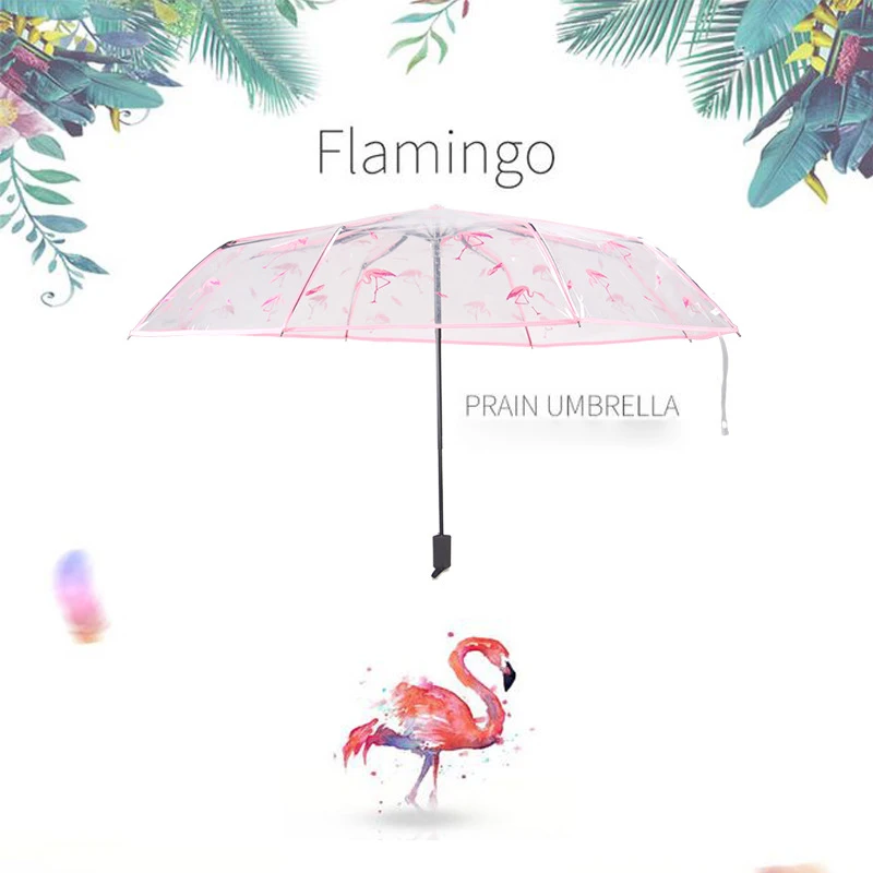 pijp condoom Vreemdeling Folding Umbrella Flamingo | Transparent Flamingo Umbrella | Black Umbrella  Flamingo - Umbrellas - Aliexpress