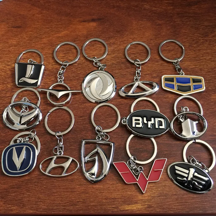 

Metal Car Logo Keychain Keyring Key Chain Ring for BAOJUN BESTUN BYD CHERY BAOJUN CHANA GEELY HAIMA WULING CNYOWO