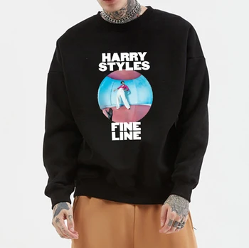 

Plus Size Mens Harajuku Spring Autumn Hoodies Women Fashion Harry Style Fine Line Printed Sweatshirt Casual Male Boys Outwear
