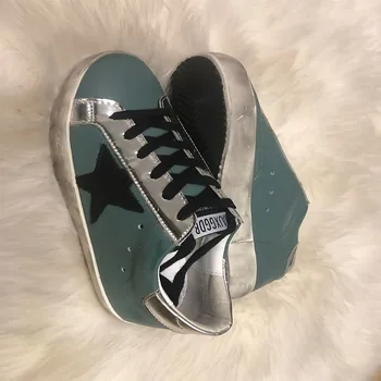 

Brand new, MAJXGGDB, leather series, with silver stars, lovers shoes
