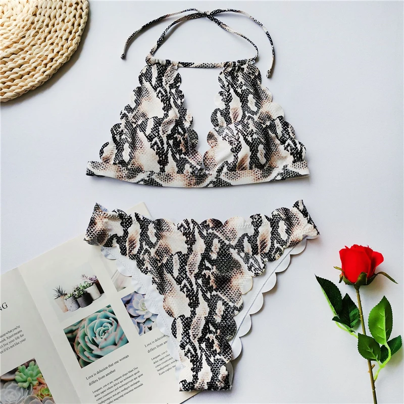 2020 Sexy Bikinis Swimsuit Women Bandage Printing Swimwear Underwire Bikini Set Tie-dye Gradient Bathing Suits Summer Beach Wear