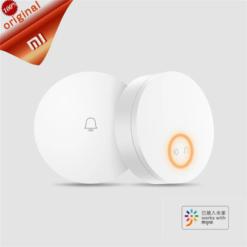 

Xiaomi Linptech Self-generating Wireless Doorbell no Battery no Wiring Power-off Memory Habits AC 110-240V work with mihome app