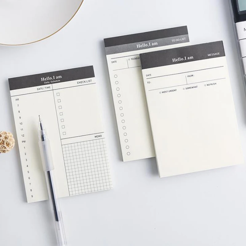 

1 Pcs Cute Paper Memo Pads Daily Planner Desk Check List Schedule Message Notepad To Do List Notebook Schooll Office Stationery