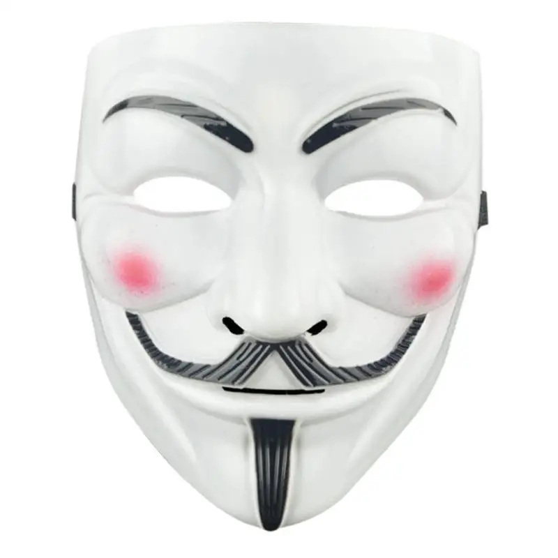 Пластиковая необычная маска для взрослых V костюмы украшение для костюмированного представления Хэллоуин маскарадный реквизит - Цвет: A