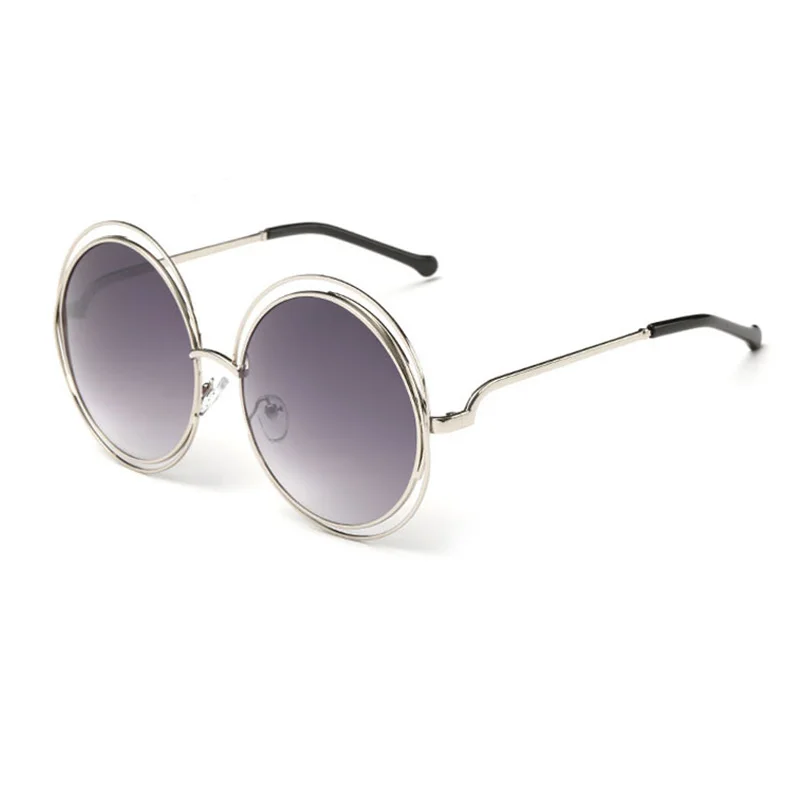 SHAUNA Vintage Oversize Round Sunglasses Women Alloy Around Hollow Frame Brand Designer Fashion Circling Frog Sun Glasses UV400 sunglasses for women Sunglasses