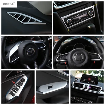 

Lapetus For Mazda 3 2017 2018 Matte Front Air AC Outlet Vent / Door Armrest Window Lift Button control Panel Cover Trim Interior