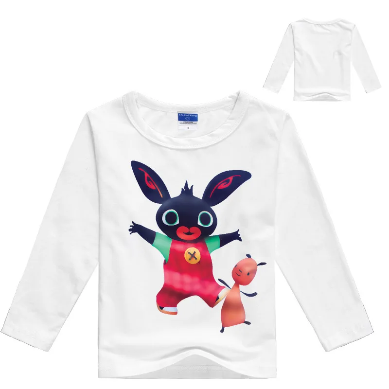 2-16Years Bing Bung Rabbit Costume Girls Long Sleeve Tops Boy T Shirts for Children Cartoon T Shirt Teenagers Kids Clothing Nova