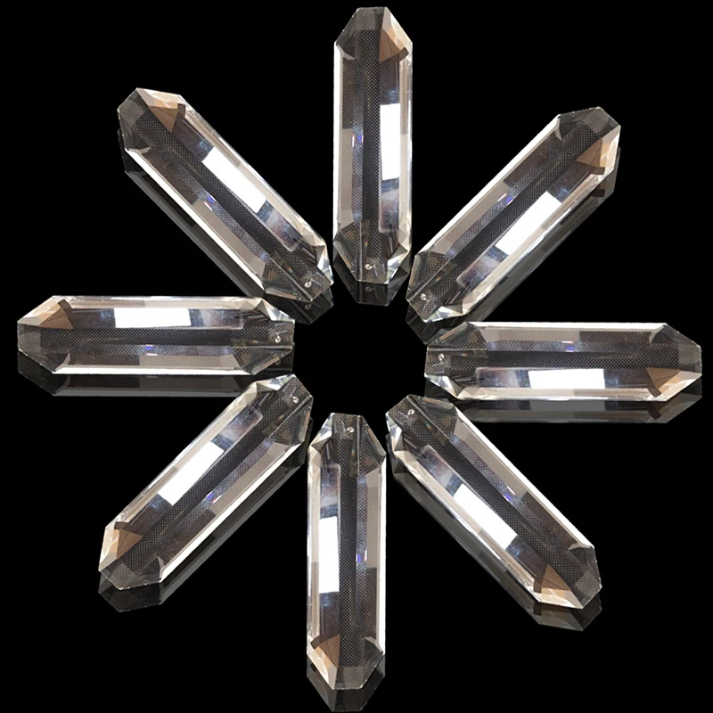 100mm Clear 50pcs K9 Glass Crystal Prisms Pendants Chandeliers Parts Lamp Lighting Hang Drops for Decoration | Лампы и освещение