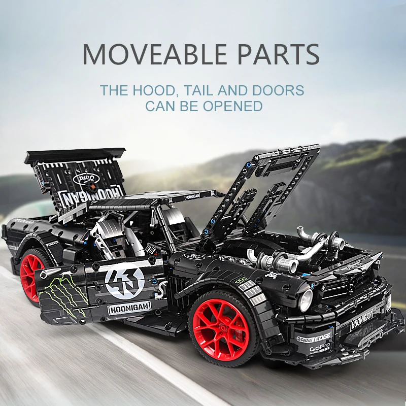 Yeshin 20102 мотор техника автомобиль совместим с MOC 22970 Fords Mustang Hoonicorn V2 модель