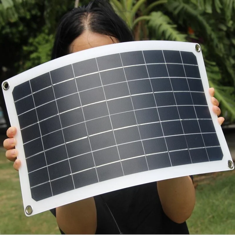 Carregador de Painel Solar para 12 Buheshui Portátil v - 5 Carro Barco Bateria Telefone Móvel Semi-flexível Monocristalino 20 w 18 - Image 3