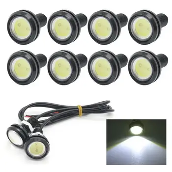 

2pcs Car LED Signal Bulb COB Auto DRL Daytime Running Light Eagle Eye Fog Lamp Brake Reverse Parking Styling Yellow Red 23MM