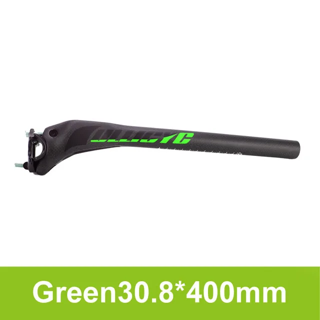 Green 30.8X400mm Ullicyc ультра светильник супер прочный MTB велосипед или дорожный велосипед Полный углеродный велосипед параллельные сиденья части 27,2/30,8/31,6/* 350/400 мм - Цвет: Green 30.8X400mm