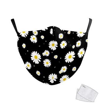

Flower Face Mask Aztec Printed Masks Fabric Adult Safety Protective PM2.5 Anti-fog Dust Mouth Cover Washable Reusable Mouth Mask