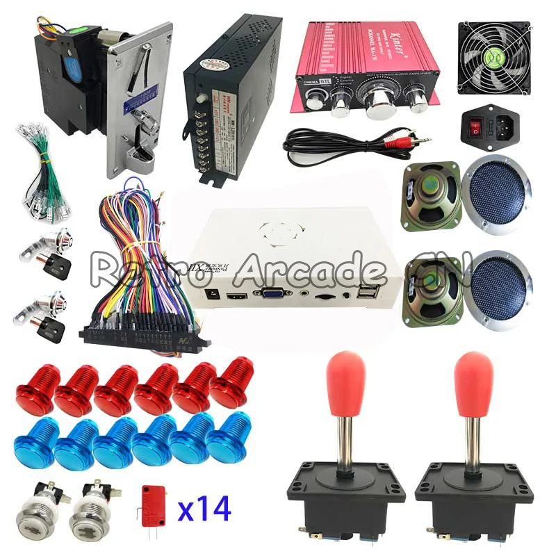 Arcde Game DIY Jamma полный комплект 3D Pandora XII 3188 в 1 с 53 шт. 3D игры светодиодный джойстик для аркадных видеоигр