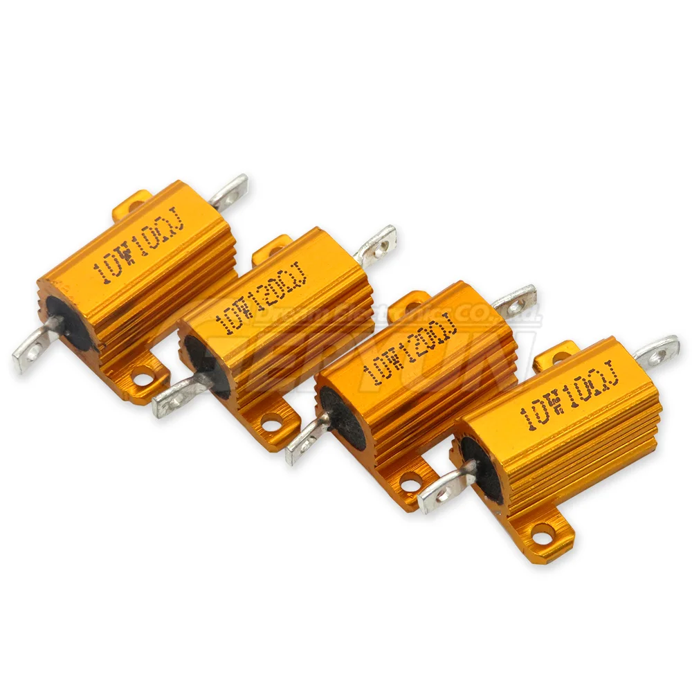 Aluminum Power Metal Shell Case Wirewound Resistor 5W 10W RX24 0.1 ~ 10K 0.5 1 2 3 5 6 8 10 20 100 150 200 300 500 1K 5K 10K ohm