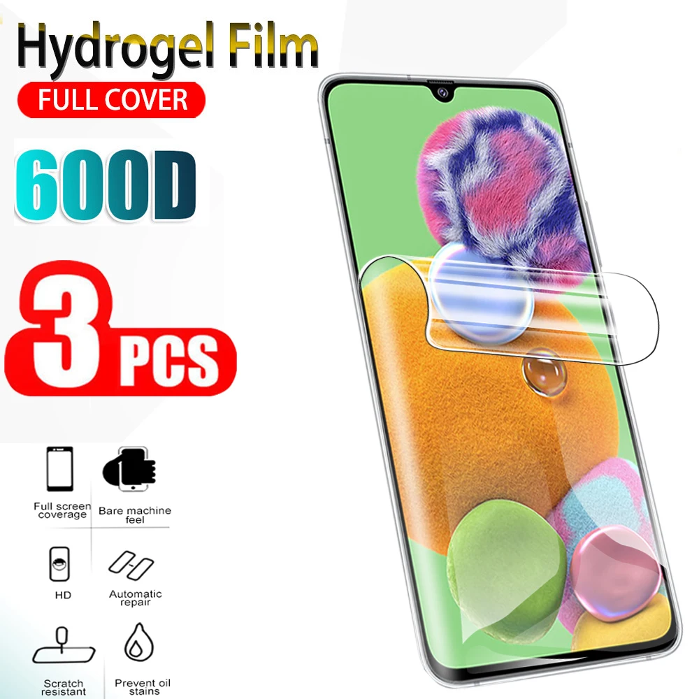 3 шт. Гидрогелевая Защитная пленка для экрана Samsung Galaxy A90 5G A80 A70 S A50 A40 A30 20 10 A20e 3D
