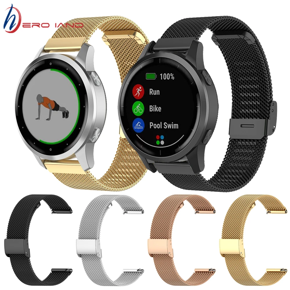 garmin-vivoactive-3-4-4s-strap-milanese-metal-watch-band-for-garmin