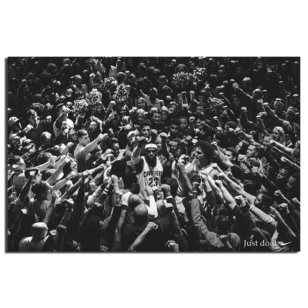 Lebron James Black And White Poster 