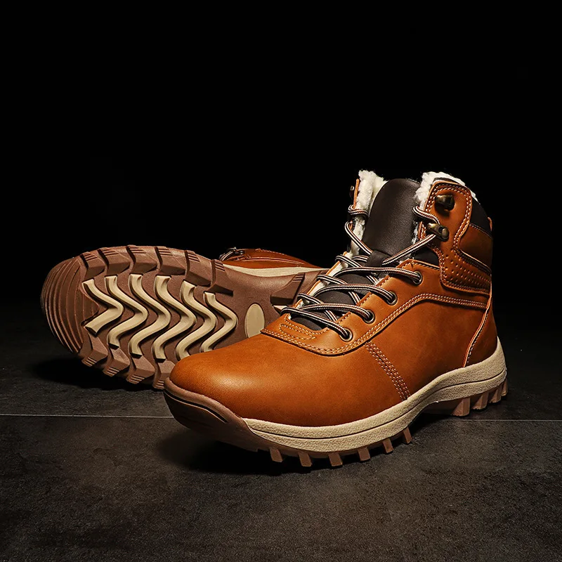 

2020 Exceed Fine Increase Down Keep Warm Snowfield Boots Northeast Cotton-padded Shoes Outdoors Tourism Male Shoe Sneakers