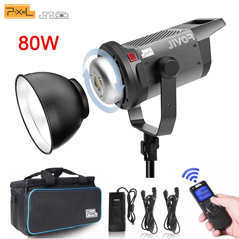 

Pixel C100 LED Video Light Studio Photography Lighting Spotlight 5600K with Remote Control for Video Recording Outdoor Shooting