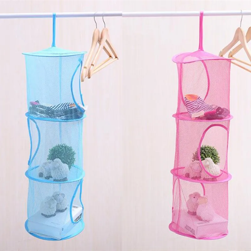 Высококачественная 3 уровневая подвесная сетка для хранения сделай сам детский