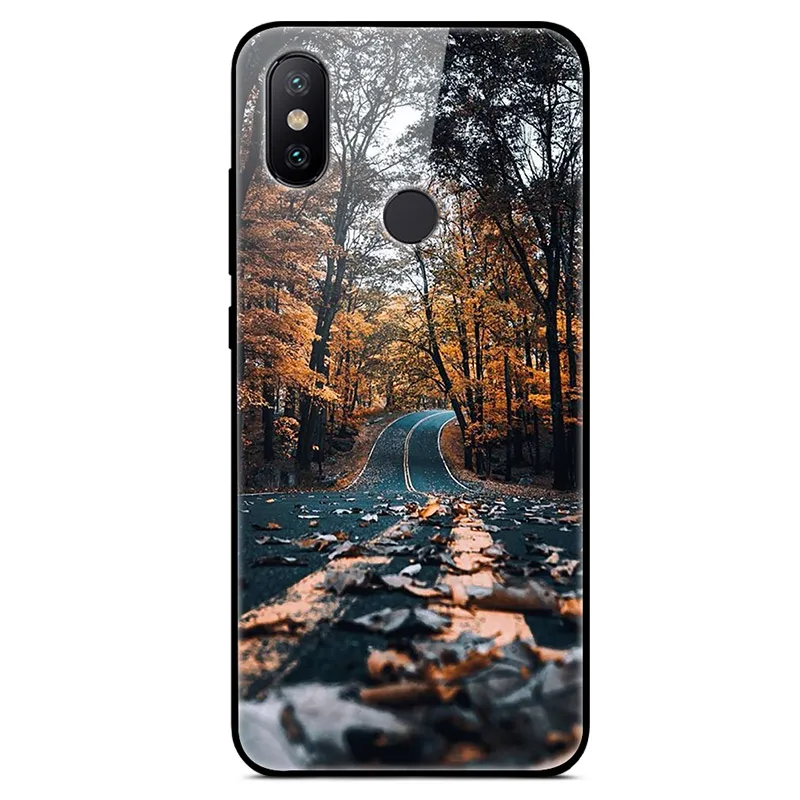 39 Для Fundas Xiaomi mi A2 чехол из закаленного стекла Жесткий Чехол для Xiaomi mi A2 Lite чехол Космическая Звезда силиконовый бампер mi A2 mi A3 - Цвет: 39