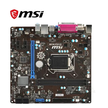 

For MSI H81M-P33 V2 Motherboard LGA 1150 DDR3 For Intel H81 H81M Desktop Mainboard SATA III USB3.0 PCI-E X16 2.0 Used