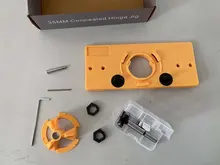 WORKBRO-kit de bisagra oculta, herramientas de carpintería, marco adecuado para el rostro, armario, bisagras de puerta, instalación, 35mm
