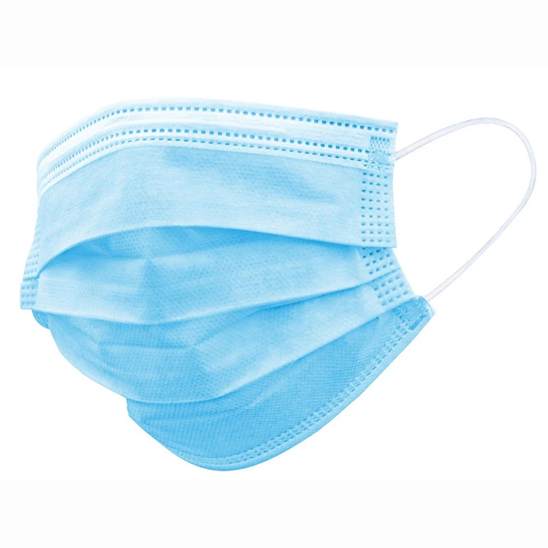 

50Pcs/Pack 3 Layers Protective Adult Disposable Mask Anti-dust Non-woven Fabric Plus Meltblown Cloth Dust And Haze Masks