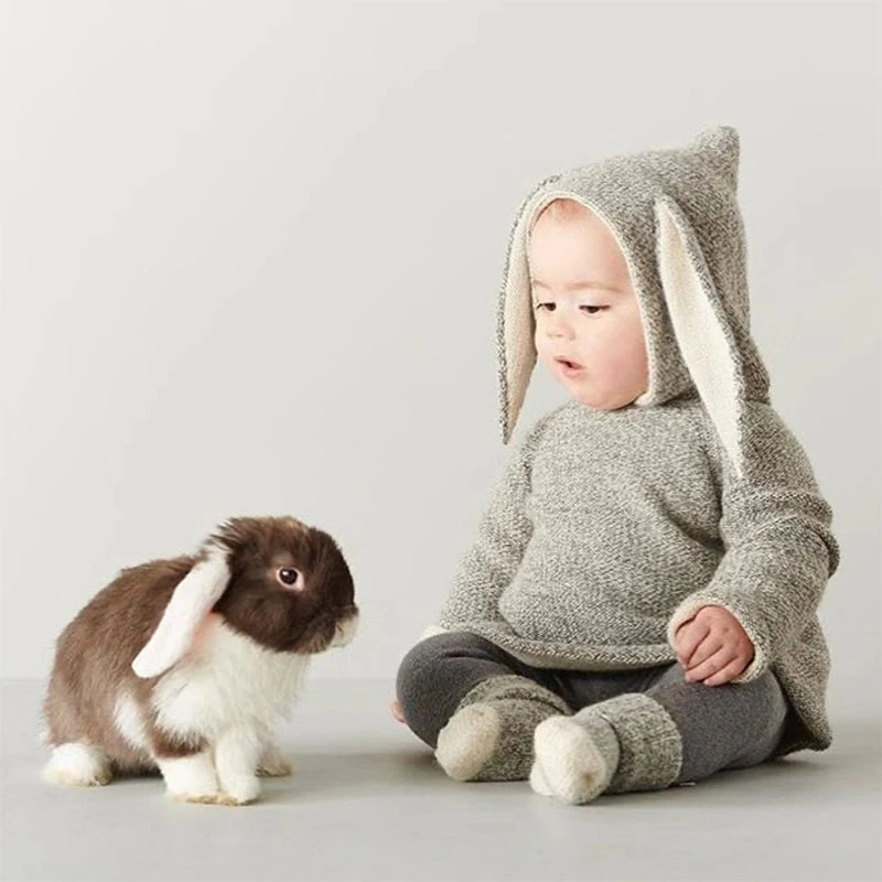 Baby Wool Knit Sweaters Lovely Sheep and Fawn Sweater Children Toddler Boys Girls Winter Clothes and Hat toddler sweatshirt winter sweater kids sweatershirts