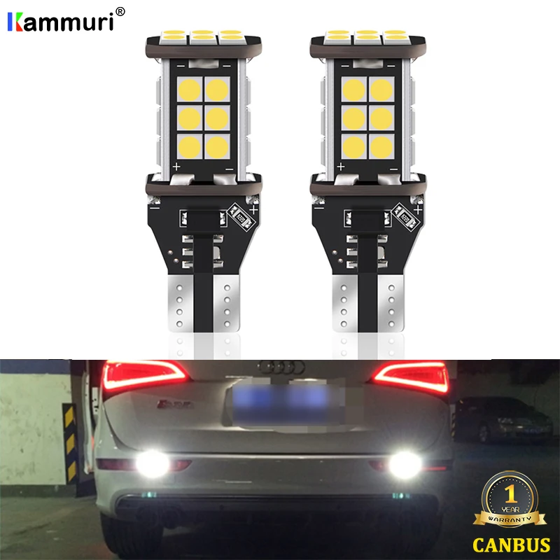 KAMMURI (2) CAN bus Error Free 24SMD 3030 Xenon White LED Backup Light
