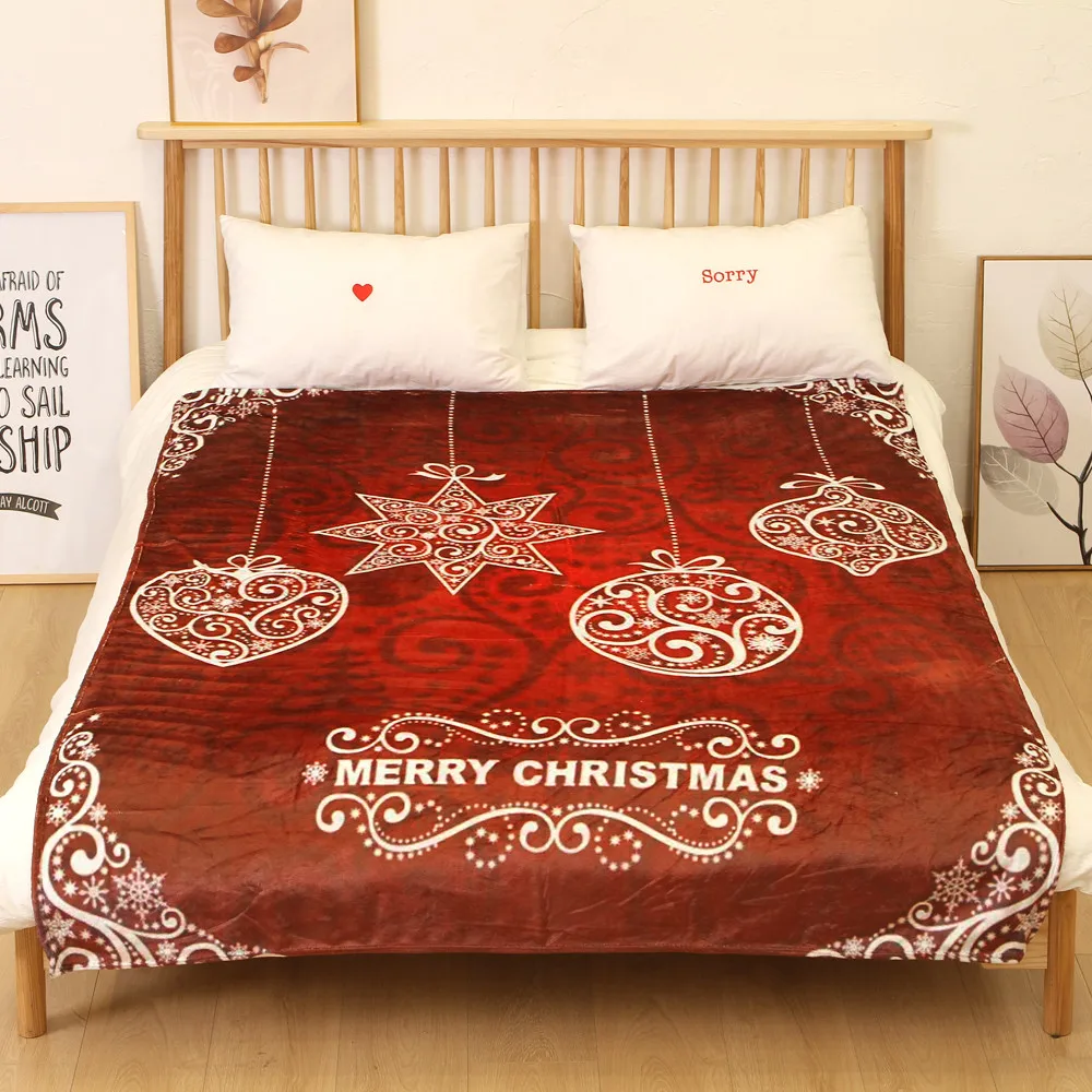 Рождественские одеяла из фланелевой ткани, одеяло для дивана, кровати, 150x200 см, круглые диванные покрывала с тортилью, покрывало для диванов, s для кроватей, Mantas C1126