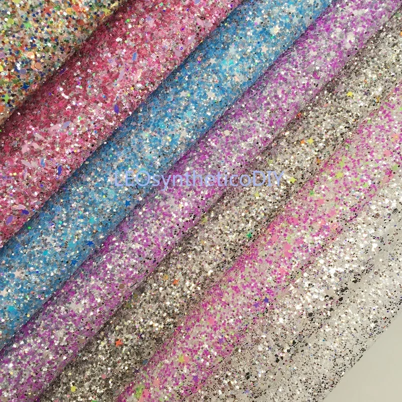 1PC 21X29CM Glitter Fabirc, Chunky Glitter Leather, Glitter Leather