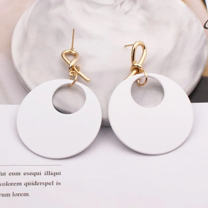 white 772 EK537 Новые Модные металлические окрашенные капли длинные серьги в форме сердца для женщин ручной работы милые свадебные украшения Рождественский подарок - Окраска металла: white 772