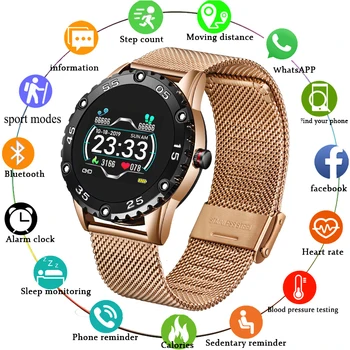 

LIGE Waterproof Smart Watch Men Fitness Tracker LED Heart Rate Blood Pressure Monitor Pedometer for Android ios Sport Smartwatch