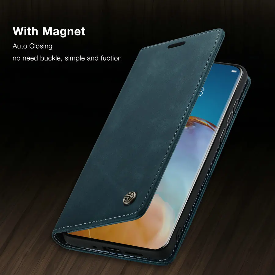 Caseme Retro Flip Case For Huawei P40 P30 Pro P20 Lite Luxury Business Card Full Cover Mate 30 Psmart Wallet | Мобильные телефоны и