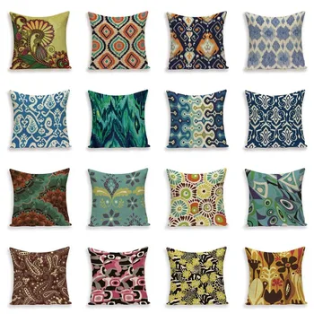 

Abstract Vintage Throw Pillow Case Stripe Geometric Cushion Cover Chair Sofa Soft Linen Home Printing Fundas Cojines Decorativos
