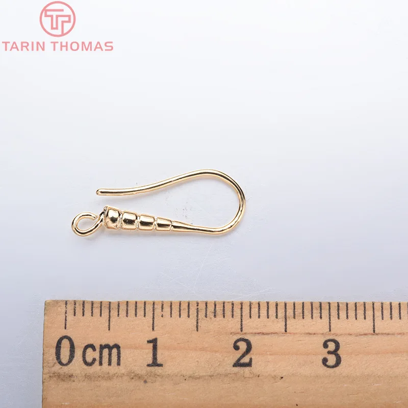 24K Gold Color Plated Carved Earring Hook Jewelry
