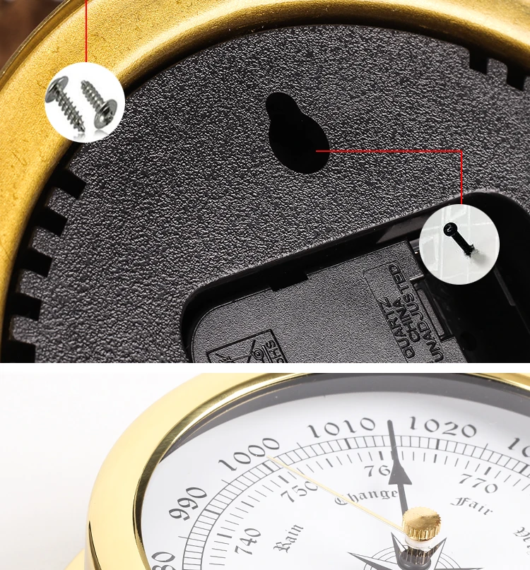 Новинка 1 шт. латунный чехол для метеостанции Барометр Температура гигрометр часы и часы Tid 145 мм 1-6 модель на выбор B91456