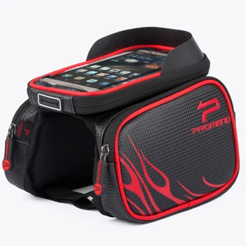 

Bike Cycling Bag Front Tube Frame Phone Waterproof Pouch Bag Double Zipper