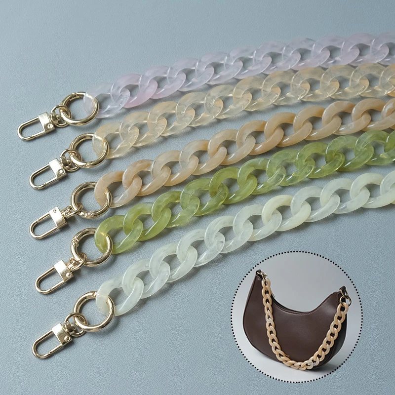 40-120cm Woman Bag Accessory Handbag Chain Strap Acrylic Replacement Chain for Bag strap Women Acrylic Shoulder Handle Chain