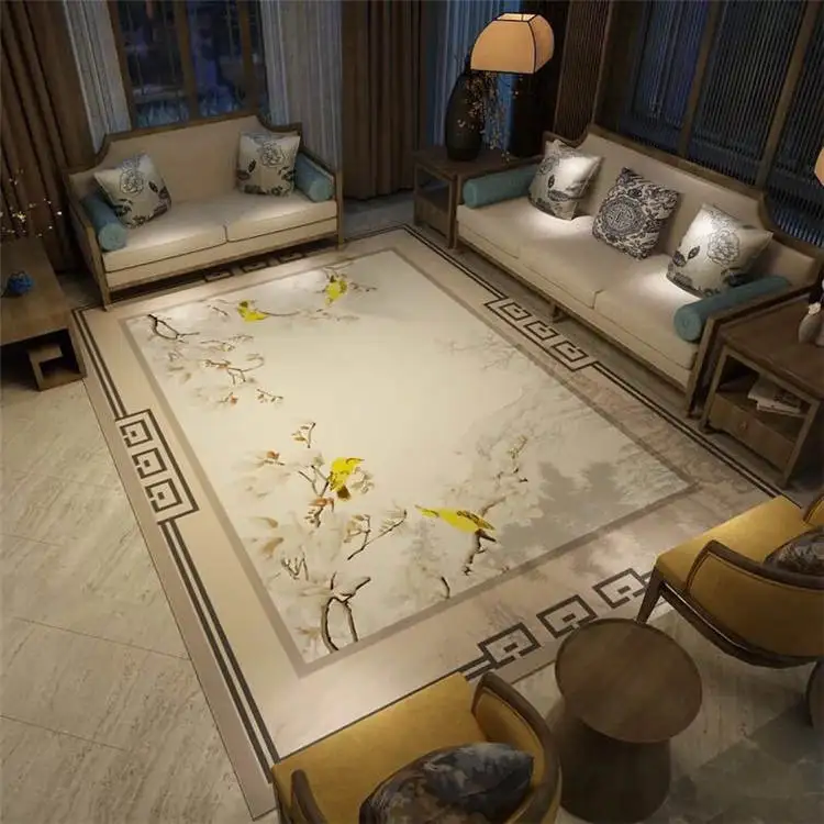 Китайский стиль цветок птицы 3D ковер для гостиной спальни коврик для дивана большие ковры для учебы/прикроватные/Прихожая домашний коврик - Цвет: 9
