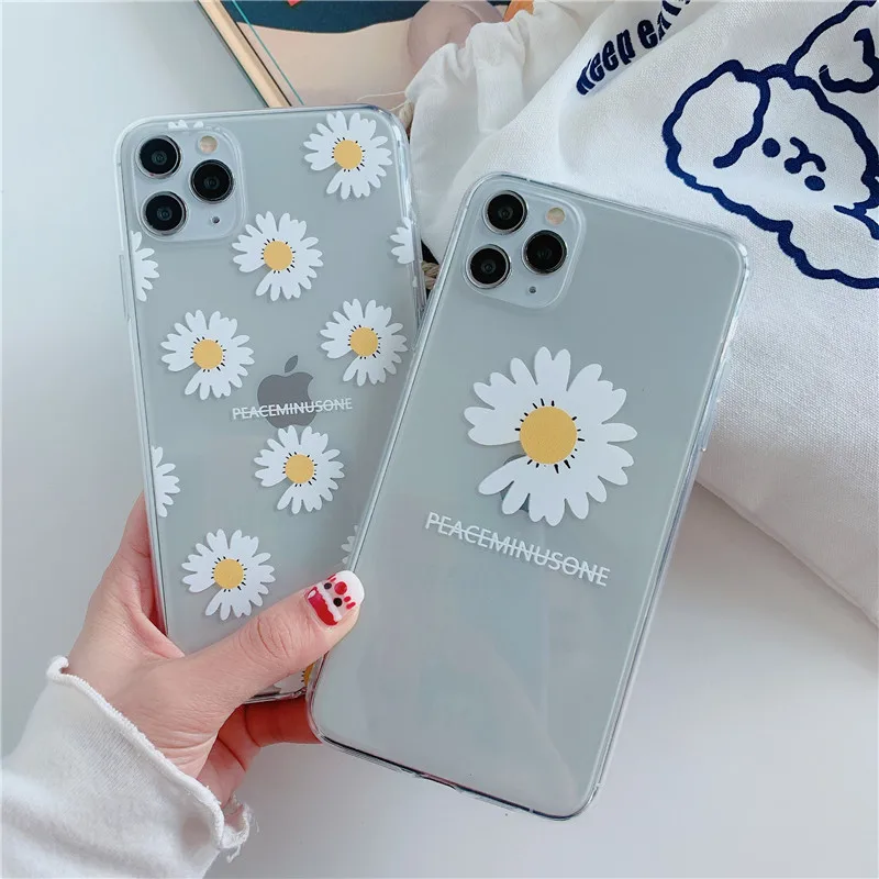 Милый чехол для iphone 11 Pro Max 6 6S 7 8 plus X XR XS мягкий прозрачный с цветочным принтом |