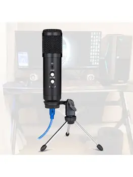 

Profession USB Condenser Microphone KTV Singing Recording Tripod Set for Youtube Streaming Podcast Recording Instrument